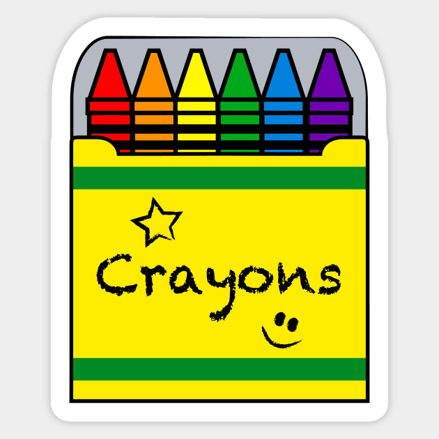 Colorful Crayons Sticker by PenguinCornerStore